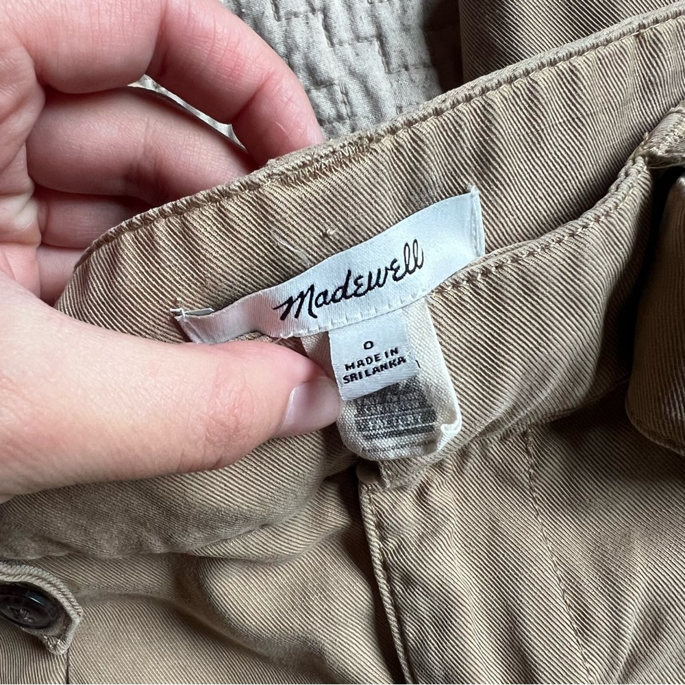Madewell The Harlow Wide Leg Pant Khaki - Size 0 - Picture 7 of 8